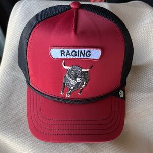 Goorin Bros Raging Bull Red and Black Trucker Hat